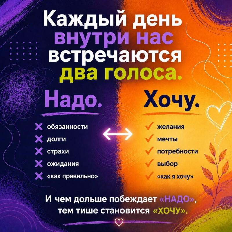 Сколько раз сегодня вы сказали себе «надо» и ни разу —...