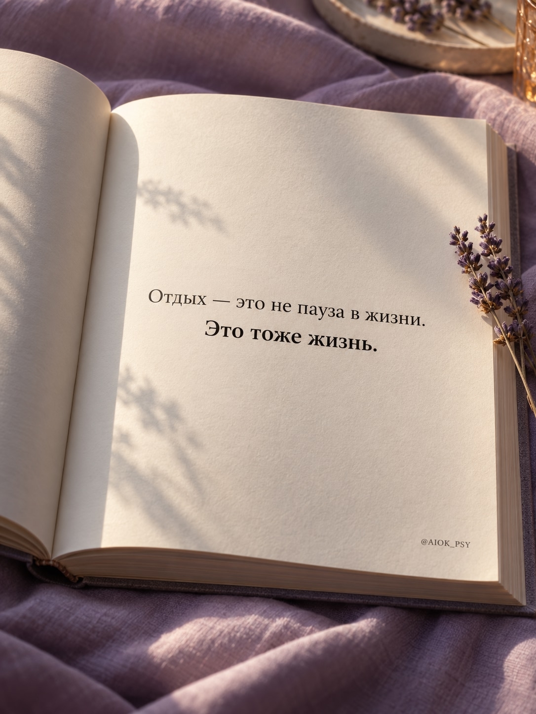 Просто напоминание с заботой о вас 💜💜💜
Какойвид отдыха...