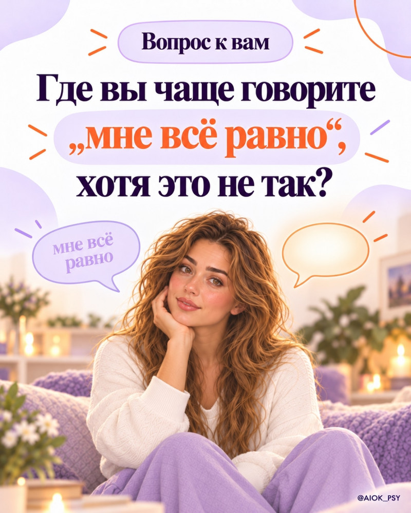Иногда «мне всё равно» означает не отсутствие желания, а...